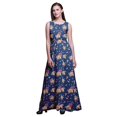 thumbnail image 1 of Bimba Floral Ladies Round Neck Sleeveless Long Tank Casual Maxi PrintDress-Medium, 1 of 5