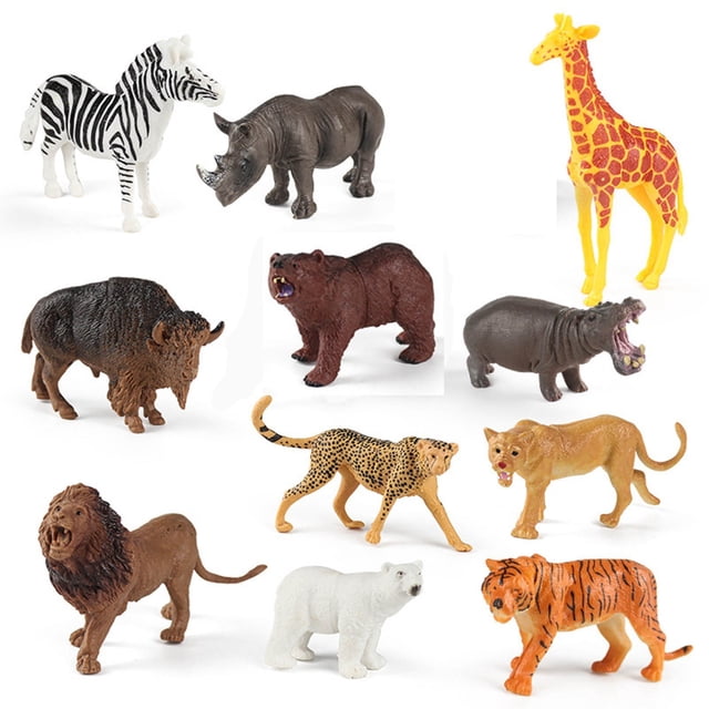 Vaidha Ensemble de Jouets de Simulation d'Animaux Sauvages pour Enfants Décoration 12 Choix Modèle