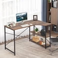 thumbnail image 2 of BestOffice Gaming Desk, Extra Large 47-Inch Modern Computer Study Workstation for Home Office & Small Spaces, Brown, 2 of 7
