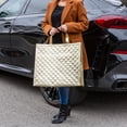 thumbnail image 2 of Walmart Large Quilted Reusable Shopping Bag, Grocery Tote Bag, Gold, 2 of 7