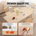 thumbnail image 3 of VEVOR Clear Table Cover Protector, 18" x 36"/457 x 925.4 mm Table Cover, 1.5 mm Thick PVC Plastic Tablecloth, Waterproof Desktop Protector for Writing Desk, Coffee Table, Dining Room Table, 3 of 9