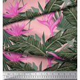 thumbnail image 3 of Soimoi Modal Satin Fabric Floral & Leaves Tropical Decor Fabric Printed Yard 42 Inch Wide, 3 of 3