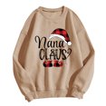 thumbnail image 2 of TIMIFIS Chandails de Noël pour Femmes Mignon Lettre Chapeau de Père Noël Imprimé Chandail Décontracté Grande Taille Manches Longues Col Rond chandail Chandail Hauts Cadeaux pour Femmes pour Noël, 2 of 3