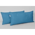 thumbnail image 2 of VargottamIndoor/OutdoorPolyester FabricLumbarPillowCover,All-Weather Waterproof Rectangular Cushion Case for Patio Furniture,12" x 18"Set of 2-Medium Blue, 2 of 7