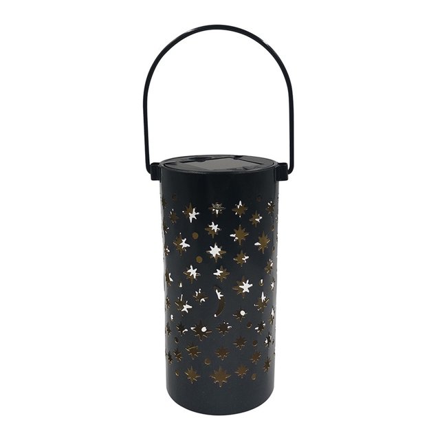 Solar Outdoor LED Ground Plug Light with Motion Sensor, 16 cm Star/Cylinder Design, 26.5 cm Stake, Waterproof ABS and Iron Construction