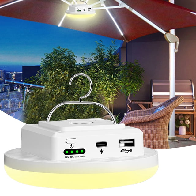 Dvkptbk Camping Lamp With Long Battery Life And Bright Outdoor Tent Emergency Rechargeable Lighting