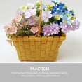 thumbnail image 2 of Plastic Woven Basket Storage Basket Desktop Organizer Small Fruit Basket with Handle, 2 of 8