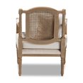 thumbnail image 4 of Baxton Studio Clemence Ivory Upholstered Whitewashed Wood Armchair, 4 of 10