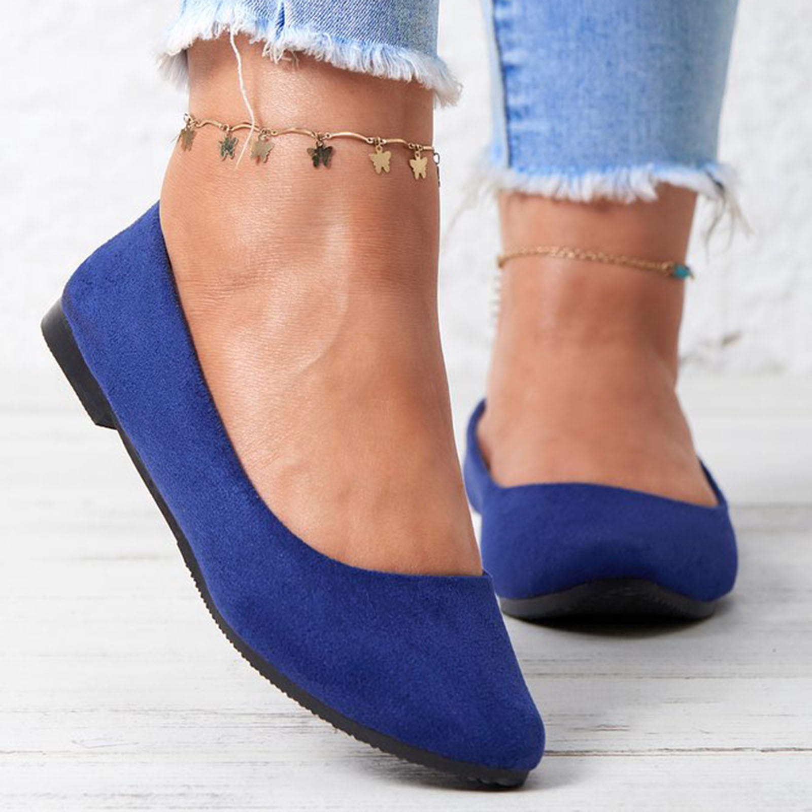 Dvkptbk Pantoufles pour Femmes Mode Femmes Décontractées Bout en Pointe Confortables Chaussures Décontractées Chaussures pour Femmes