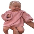 thumbnail image 1 of Nouveau-né Garçon Fille Câble Tricot Pull Pull Enfant Enfant à Manches Longues Col Rond Pull Top, 1 of 7