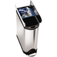 thumbnail image 3 of Simplehuman 40 Liter / 10.6 gal Stainless Steel Dual Compartment Butterfly Lid Kitchen Step Trash Can Recycler, Brushed, 3 of 4