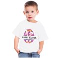 thumbnail image 4 of EGNMCR Blouses & Chemises à Manches Courtes Col Rond pour Tout-Petits Garçons Filles Mode Imprimé Ufs de Lapin de Pâques, 4 of 4