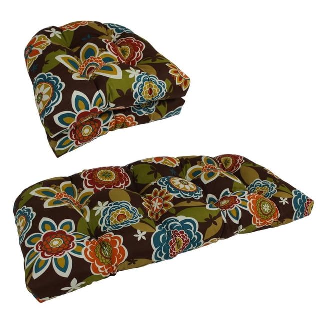 Ensemble de Coussins Capitonnés pour Causeuse en Polyester Filé en Forme de U (Ensemble de 3)