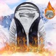 thumbnail image 4 of Qertyioot Hauts pour Hommes Mode Veste Décontractée Extérieur Manches Longues Manteau Chaud, 4 of 7