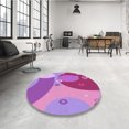 thumbnail image 4 of Ahgly Company Tapis d'Intérieur Lavables en Machine, Carré Violet Transitionnel, Carré de 8', 4 of 7