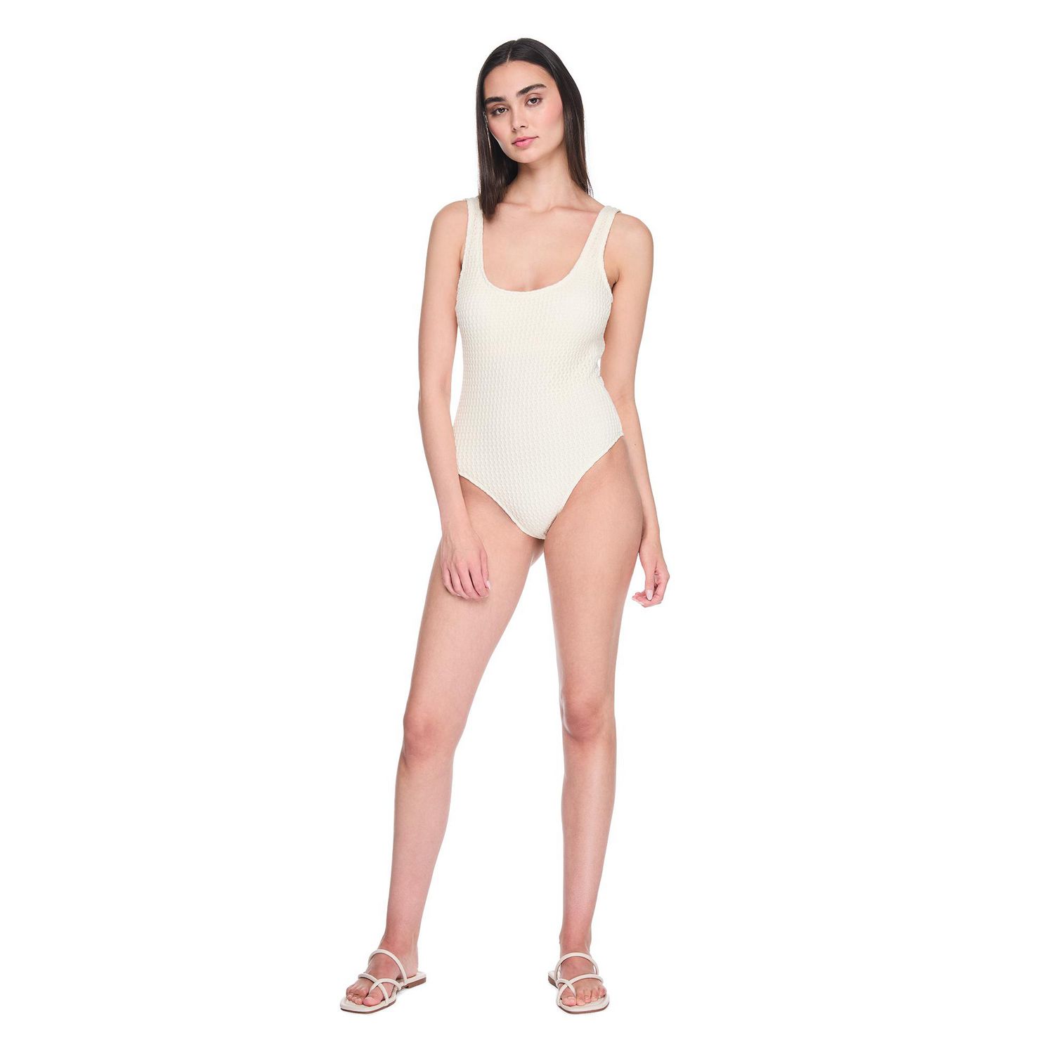 Maillot 1 pièce à encolure dégagée No Boundaries pour femmes