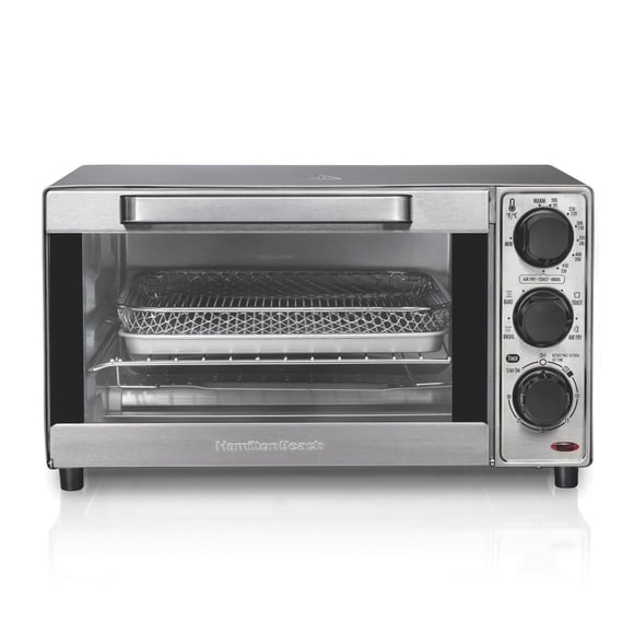 Hamilton Beach Sure-Crisp® Air Fryer Toaster Oven, 4-Slice Capacity, 0.4 cu. ft., Stainless Steel, Model 31403JC