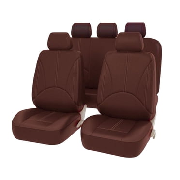 PU Leather Car Seat Covers, Washable Front Rear Seat Covers, Classic Waterproof Protector for Vehicles Suvs Car Accessories Black