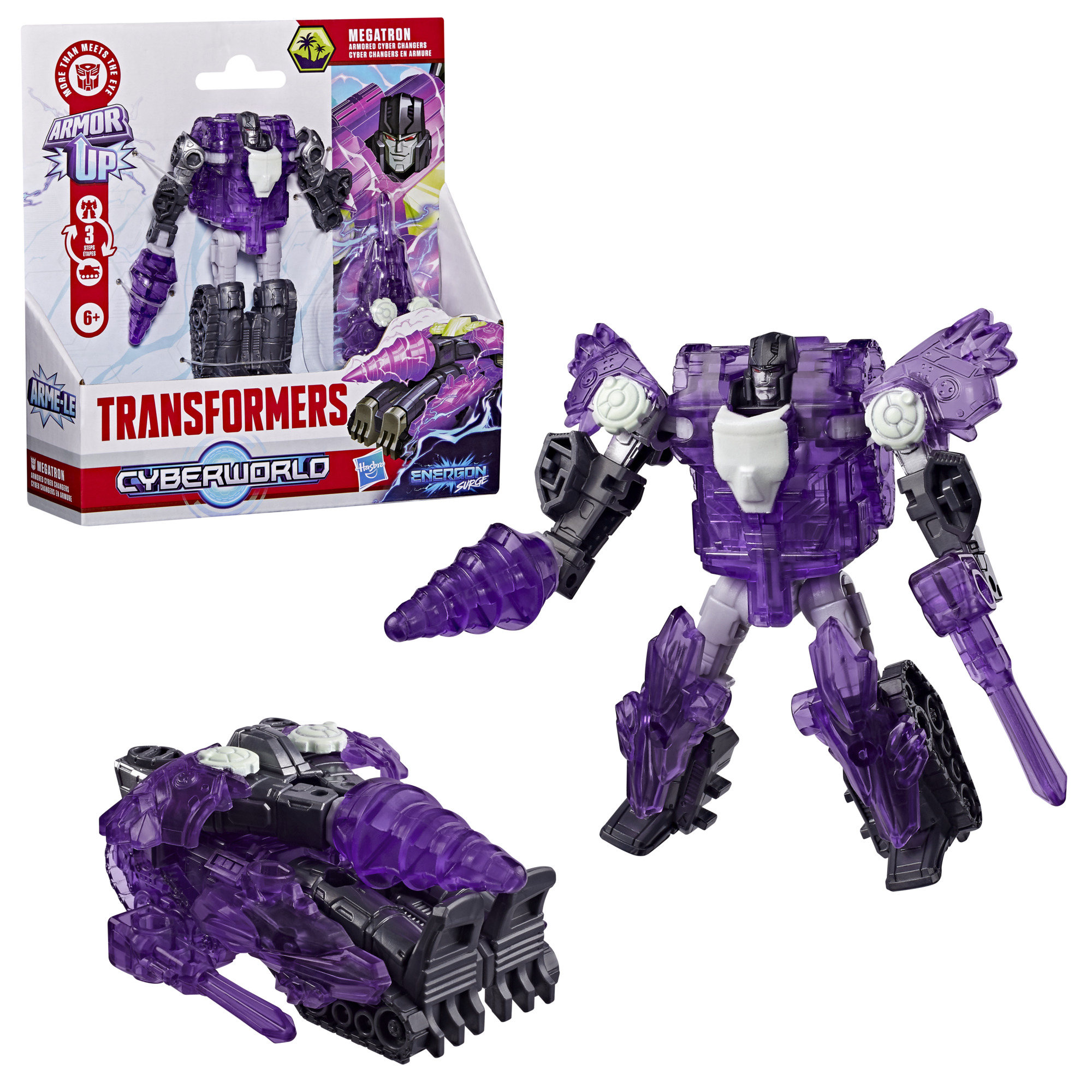 Transformers CYBERWORLD Megatron Energon Surge Armored Cyber Changers Action Figure