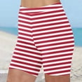 thumbnail image 2 of Plebaso Shorts pour Femmes 2025 Imprimé Rayé Shorts de Plage Taille Haute Mode Leggings Courts, 2 of 5