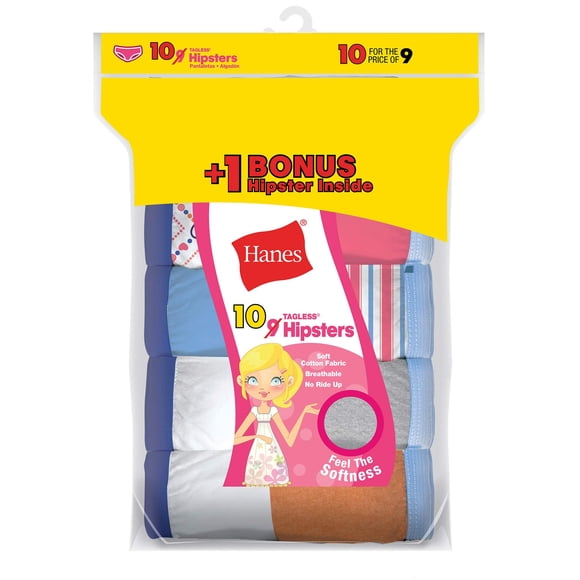 Hanes Girls' Hipster Multipack