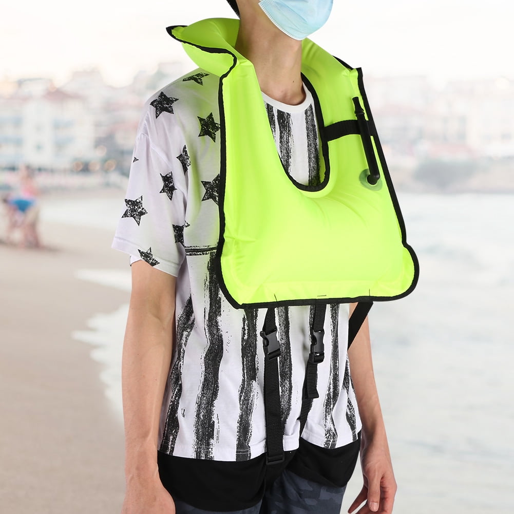 Fluorescent Snorkeling Vest, Inflatable Vest, Buoyancy Waistcoat, Swimming For Snorkeling