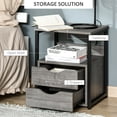 thumbnail image 4 of HOMCOM Industrial End Table with 2 Drawers, Accent Side Table with Shelf, 4 of 10