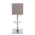 thumbnail image 2 of CorLiving Quinn Modern Fabric Upholstered Adjustable Height Barstools Set of 2 - Swivel Bar Stools with Back, Perfect Kitchen Stools for Island, Bar Chairs & Counter Height Stools, 2 of 9