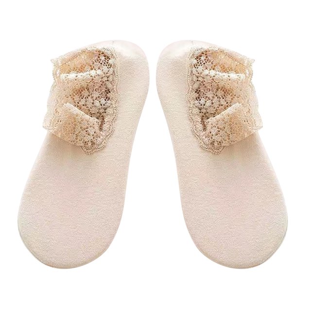 Mikilon Lace Warmer Socks Womens Warm Fuzzy Non Slip Grip Stretch Socks
