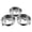 Light Gray, variant on Egg Steamer for Household Use Stainless Steel Poacher with 3 Cup Capacity Egg Poached Cups Pan and Rack Ready for Round or Heart Shaped Shapes