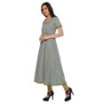 thumbnail image 2 of Moomaya Longues Robes Tuniques en Coton Imprimé à Manches Courtes avec Fente avant pour Femmes, 2 of 6