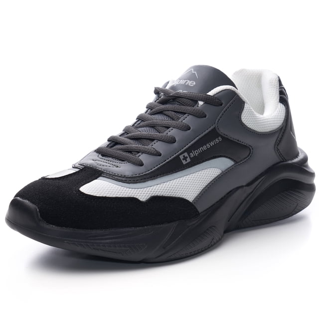 Alpine Swiss Stuart Mens Chunky Sneakers Retro Platform Dad Tennis Shoes
