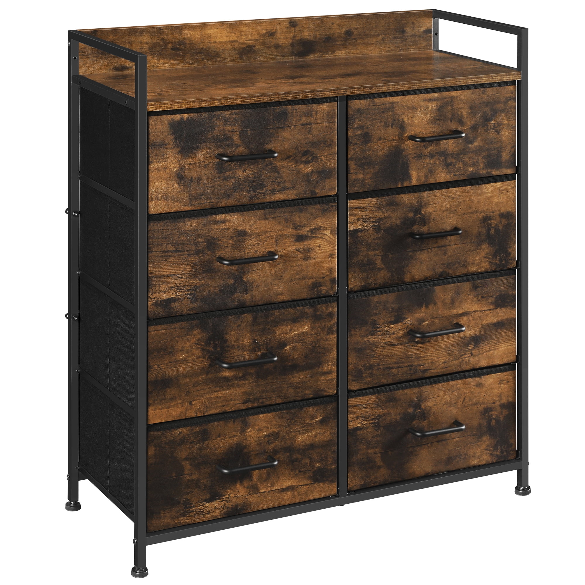 SONGMICS HOME Drawer Dresser, Closet Storage Dresser, Chest of Drawers, 8 Fabric Drawers and Metal Frame with Handles