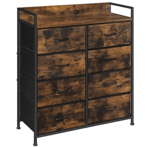 SONGMICS HOME Dressing de tiroir, commode de rangement, coffre de tiroirs, 8 Tiroirs de tissu et cadre en métal avec poignées