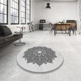 thumbnail image 4 of Ahgly Company Tapis d'Intérieur Lavable en Machine Carré Transitionnel Gris Platine, 7 Pieds Carré, 4 of 7