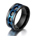 thumbnail image 3 of Creative Rings 9mm Wide for Men Women High Polished Stainless Steel fidgets Rings Party Wedding Engagement Gift, 3 of 5
