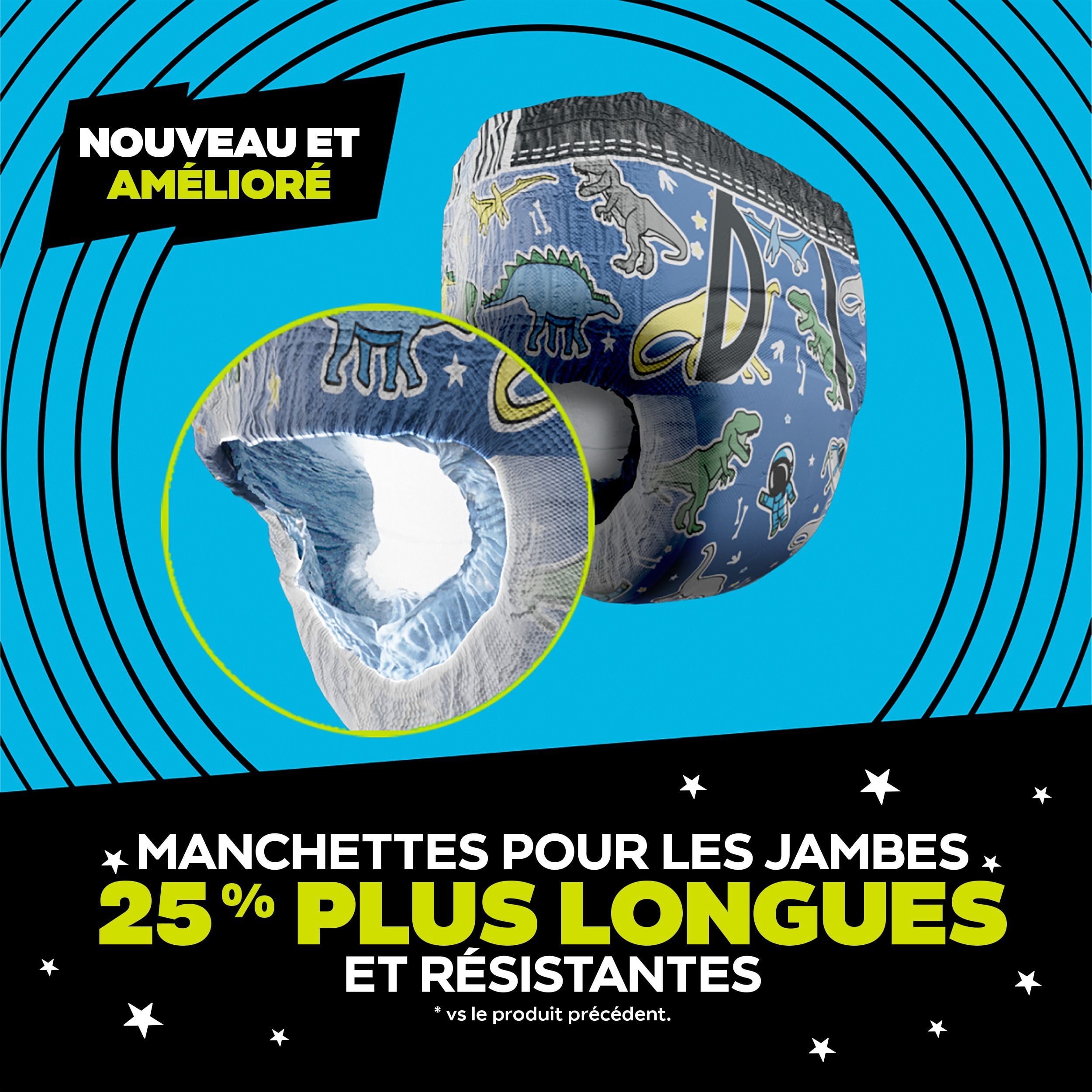 Ninjamas sous-Vêtements de Nuit pour Garçons contre l'Énurésie, Taille g (64-95+ lbs)