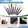 thumbnail image 3 of Uxcell Liquid Chalk Markers, 6Pcs Whiteboard Markers Fine Tip Dry Wipe Pens Colorful Wet Erase Chalk for Whiteboard LED Note Board Blackboard Planning Glass, Red, 3 of 6