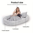 thumbnail image 3 of 1pc Human Sized Dog Bed, Washable Faux Fur Nap Bed, Oval Removable Large, 3 of 3