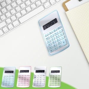 TTJ Calculatrice de base Calculatrice standard 8 Chiffre avec grand affichage bouton rond Candy Calculatrice de couleur portable pour la maison de bureau