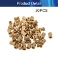 thumbnail image 4 of Wekity M5x10mm Female Thread Knurled Nuts Hx7mm OD Brass Threaded Insert Embedment Nuts Hydraulic Welded Joint Injection Molding Assortment Kit for 3D Printing Injection Molding 50PCS-0621, 4 of 5