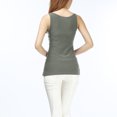 thumbnail image 4 of Liquidation & Promo, Débardeur Patchwork à Sequins pour Femmes, Col Rond, Ajusté, à la Mode, Décontracté, Usage Quotidien, Haut Élégant Pratique et Élégant/polyester, Gris, Sopatenor, 4 of 9
