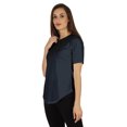 thumbnail image 3 of Inkmeso Coupe Régulière Col Rond Uni pour Femmes Manches Courtes Décontractées Tee-Shirt Doux, 3 of 7