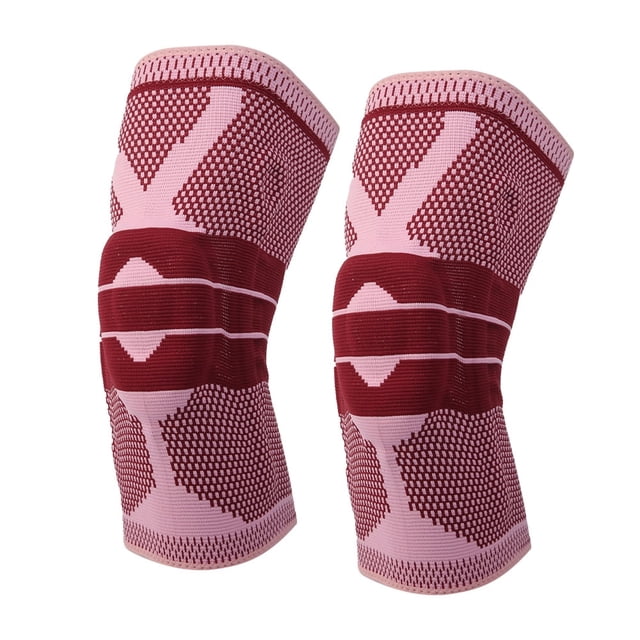 2pcs Ultra Knee Compression Sleeve - Professional Knee Brace Elastic Knee Wraps Patella Stabilizer with Silicone Gel Spring Support Knee Support Non-slip for Men Women