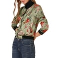 thumbnail image 4 of INSPIRE CHIC Women's Bomber Jacket Slim Fit Lightweight Zip Up Jacket Light Green S, 4 of 8
