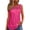 01-Chaud Rose, variante sur Xdegoge Camisoles pour Femmes Grande Taille Été Boho en Dentelle Crochet Col Ras du Cou Chemises Coupe Ample Tuniques Plissées Encolure Dégagée Camisoles d'Été Col Ras du Cou Sans Manches Hauts en Dentelle Ourlet Arrondi Fluide Soldes de Liquidation