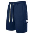 thumbnail image 3 of FcBaudy Mens Shorts, Shorts Men, Half Shorts Pants Man Fashion Leisure Solid Color Multiple Pockets Draw Rope Five Quarter Pants Men Polyester Blouse And Pants, 3 of 5
