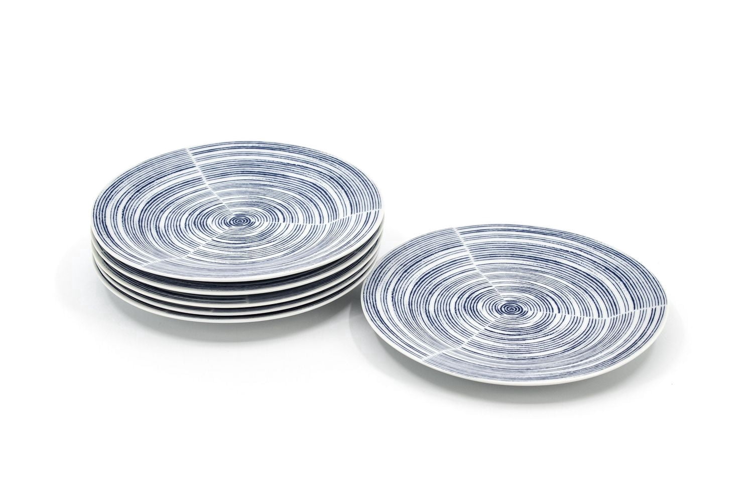 Assiette à salade en spirale Mainstays Ink, paquet de 6