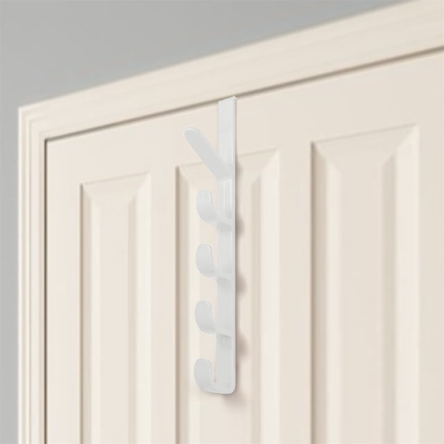 WIFKLSIIPG Over The Door Hook Hanger | 5-Hook Heavy-Duty Organizer Rack for Coats, Hats