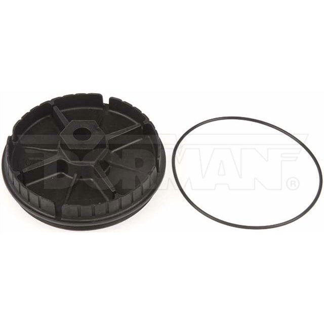 Dorman Fuel Filter Cap 904-301 OE Solutions; OE Replacement; 1.438 Inch Height; Black; Plastic; With O-Ring